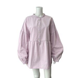 NWT Marina Sport Pink Blush Cotton Blouse Fastigo Tunic Top size FR 54/20